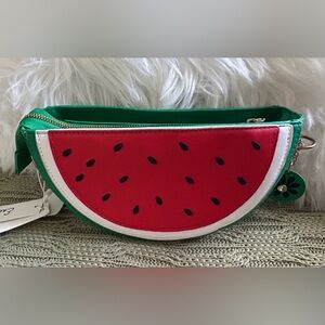 Watermelon Slice Wristlet Clutch - Red & Green